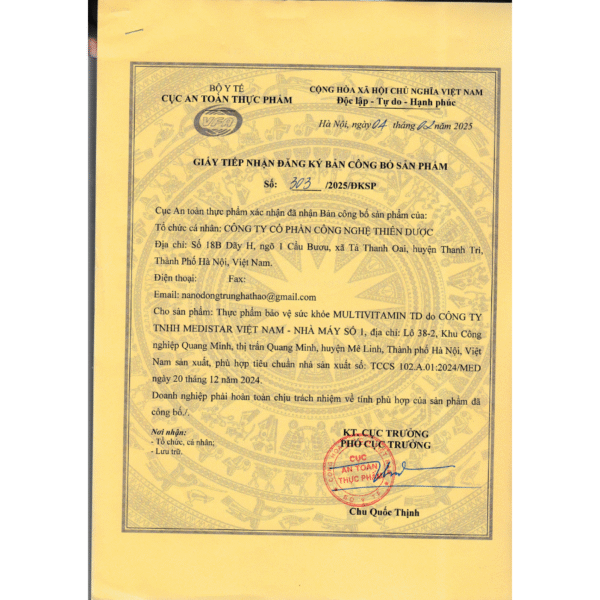 HSCB-multivitamin- TD HSCB-multivitamin- TD